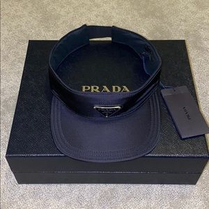 Prada men’s nylon visor black authentic